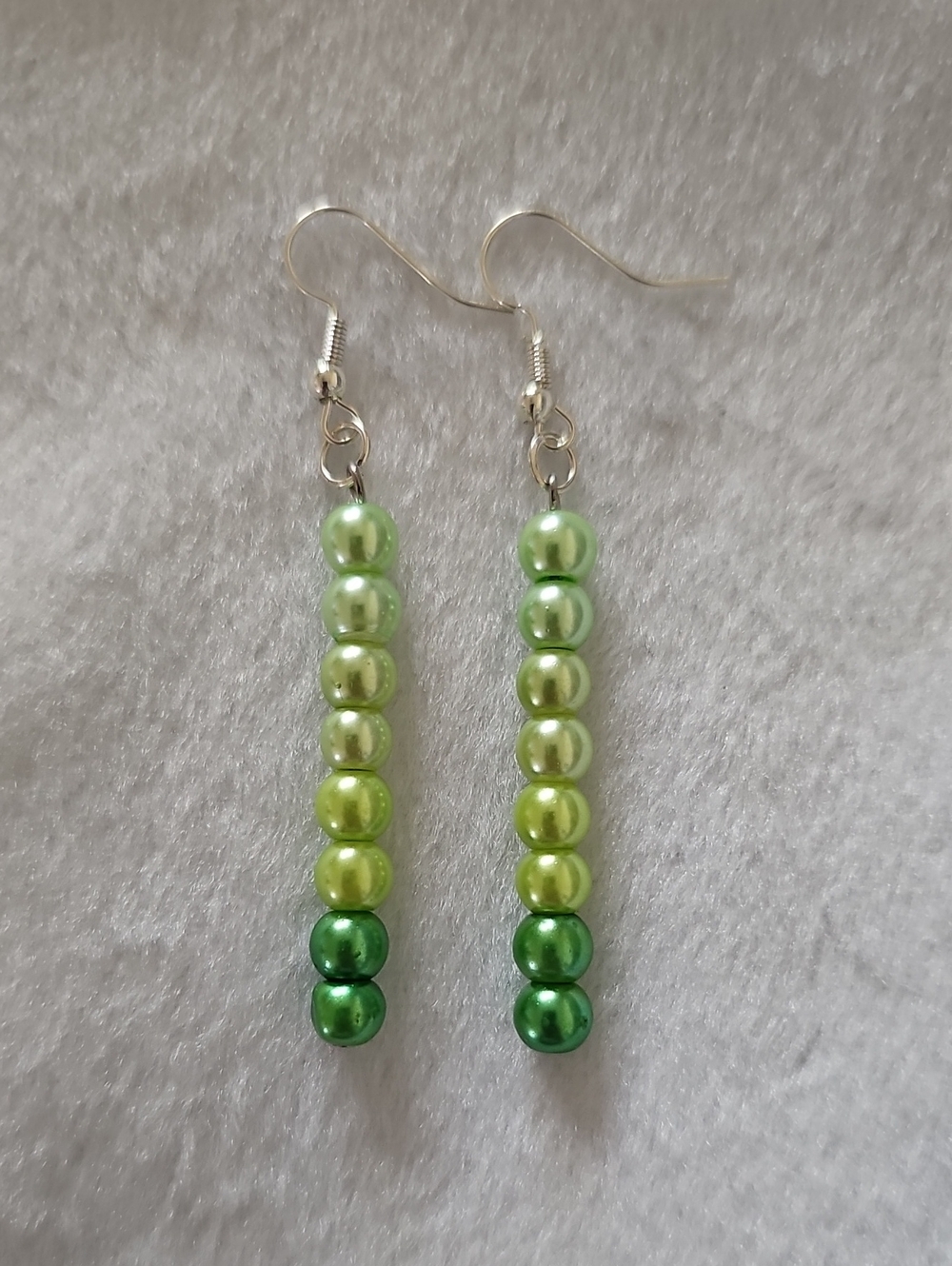 Green Pearl Beaded Dangle Earrings - Brand